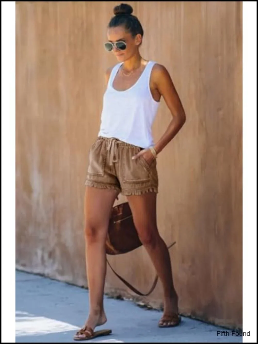Lightweight Cotton Linen Baggy Hot Pants Elastic Waist Drawstring